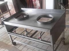 steel food counter or 2 burner counter available