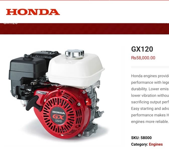 Honda GX 120 Engine 5