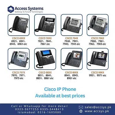 IP Phone Cisco 7942, 7945, SPA 525| Polycom VVX300 VVX410 |03353448413 5
