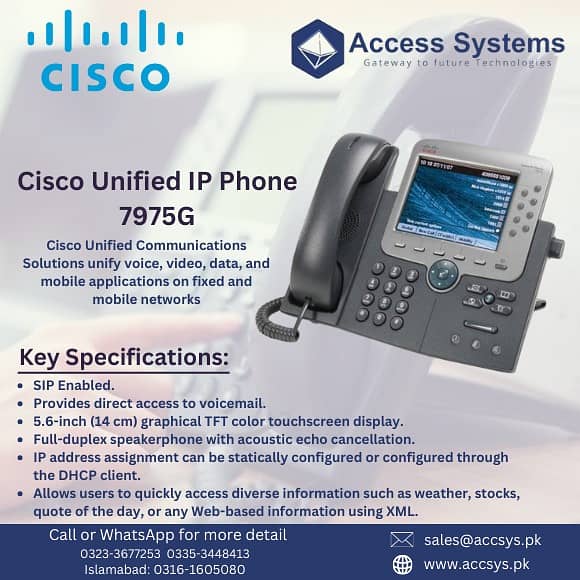IP Phone Cisco 8811, 8841, SPA 525| Polycom VVX300 VVX411 |03353448413 1