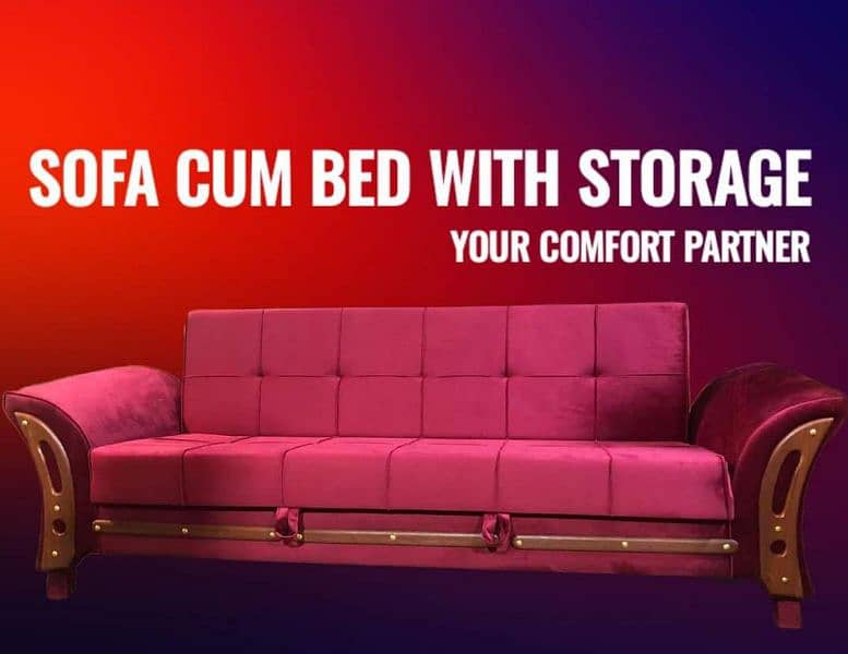master Molty foam wooden sofa cum bed life time guarantee 1