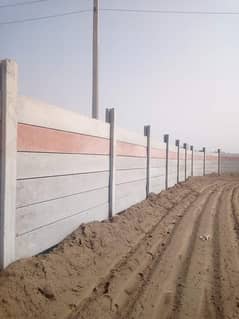 Precast Boundary Wall of Column and Slabs, Planks and Column