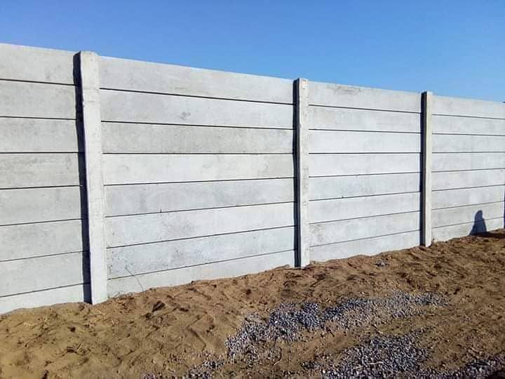 Precast Boundary Wall of Column and Slabs, Planks and Column 13