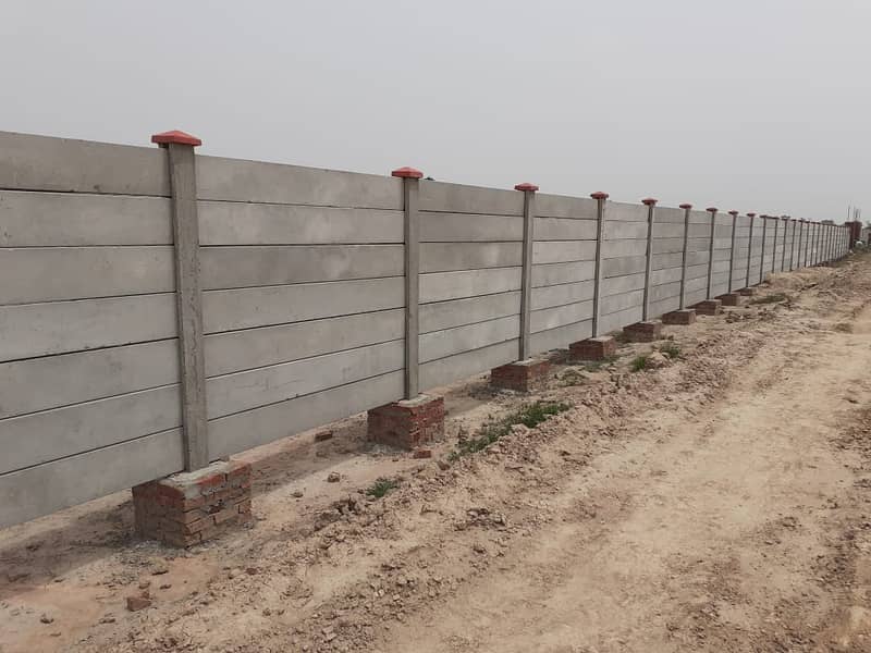 Precast Boundary Wall of Column and Slabs, Planks and Column 15