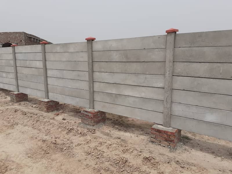 Precast Boundary Wall of Column and Slabs, Planks and Column 16
