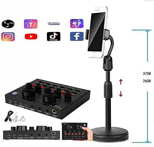 Mobile phone Stand vlogging, streaming, mobile video recording tripod 0