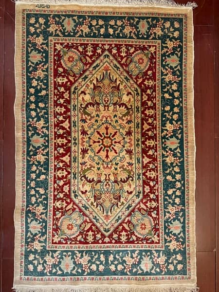 Authentic Turkish Hereke carpet signed handmade rug 0
