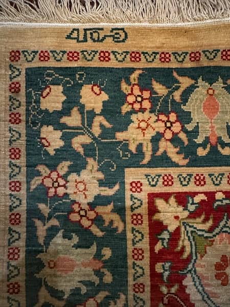 Authentic Turkish Hereke carpet signed handmade rug 2