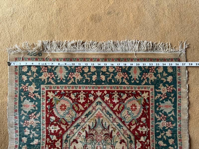 Authentic Turkish Hereke carpet signed handmade rug 6