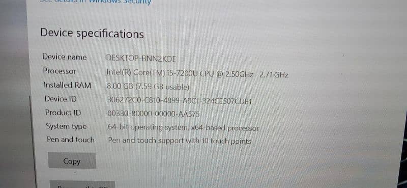 Dell Latitude 5289 core i5 7generation 2