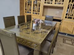 8 seater wooden dining table