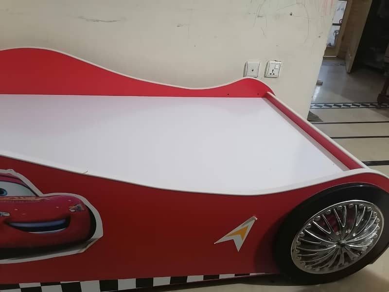 Single car   bed (without mattress) available for  sale 2