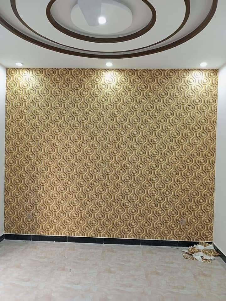 Pvc wallpaper Wall Panel Pvc Vinyl flooring & Wooden floor Grass work 13