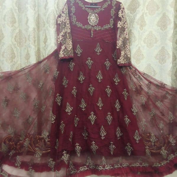 mehroon rubi colour frock\maxi 0