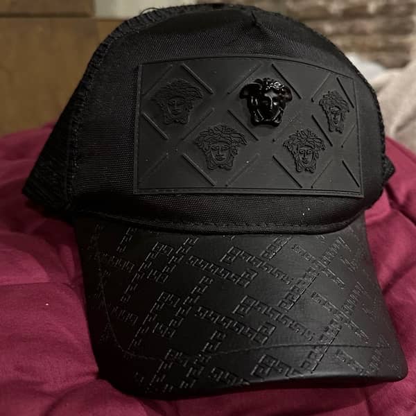 versace original leather cap hat 1