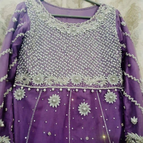 lilac color designer maxi handmade work 2