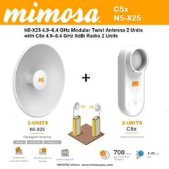 Mimosa C5x with PoE & Dish (2Pack) Pair - New Stock