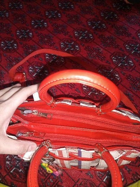 red and off white handbag 5