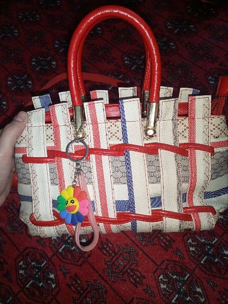 red and off white handbag 6