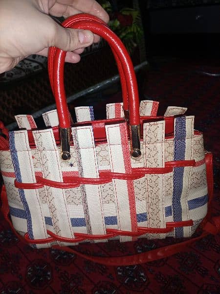 red and off white handbag 9