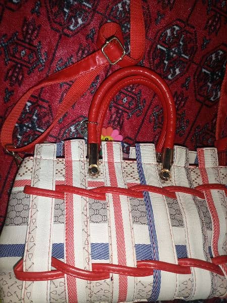 red and off white handbag 10