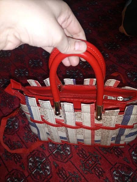 red and off white handbag 11