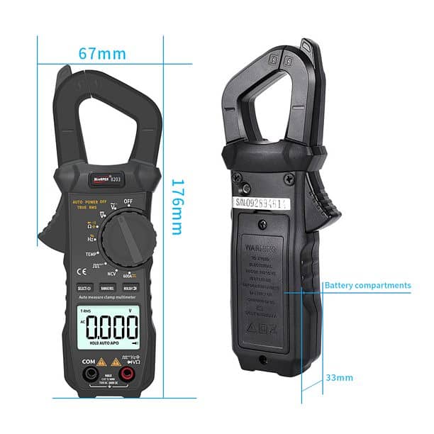 WINAPEX 8203 6000 Counts AC DC Digital Multimeter Clamp Meter Pakistan 5