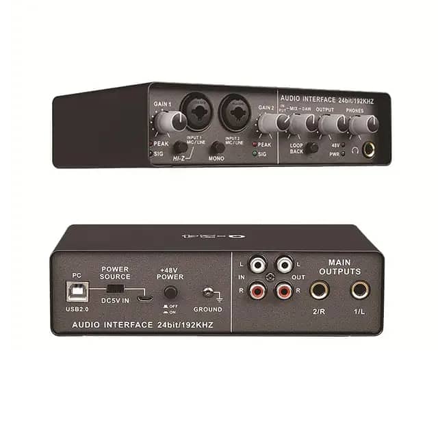 Q24 USB Audio Interface Studio mixer Streaming vocal mixing recording 0