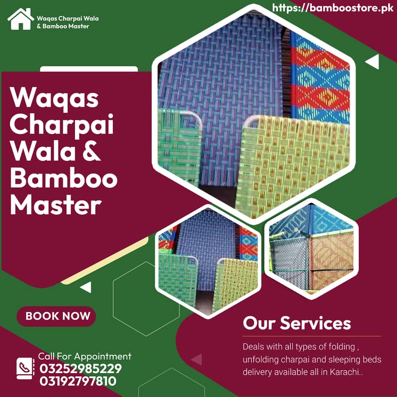 folding charpai/unfoldining charpai/sleeping bed sale in karaci 14