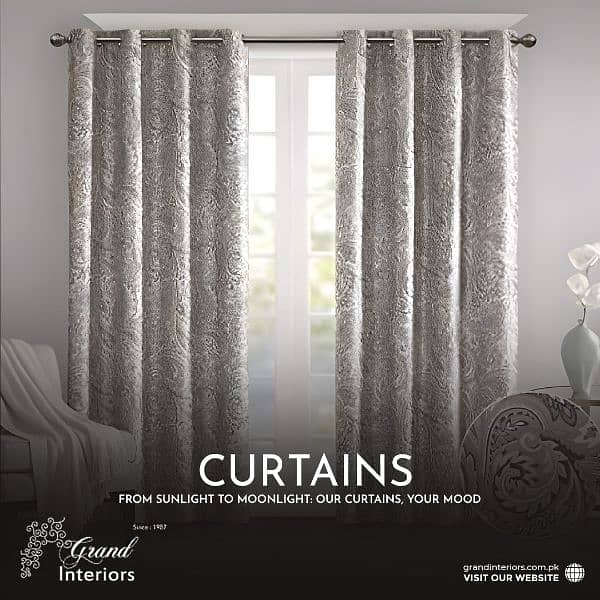 Curtains designer curtains window blinds by Grand interiors 1