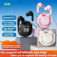 Air39 Earbuds Transparent ENC Noise Reduction Bluetooth Earbuds 0