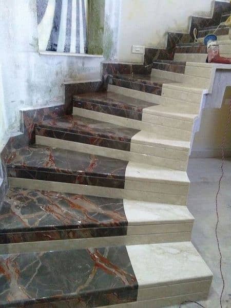 Marble and granite for flooring, stair steps, kitchen top, vanity 6