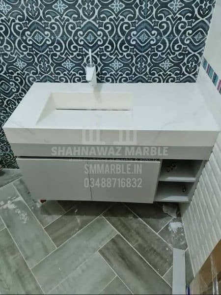 Marble and granite for flooring, stair steps, kitchen top, vanity 11