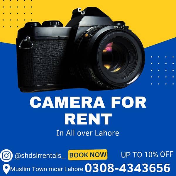 Dslr camera on rent/lenses / gimbal for rent / all other accessories 2