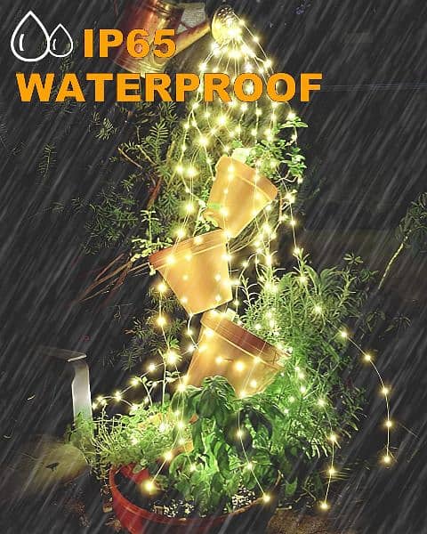 Outdoor Solar Fairy Lights - 2 Pack 250 LED Waterproof 2