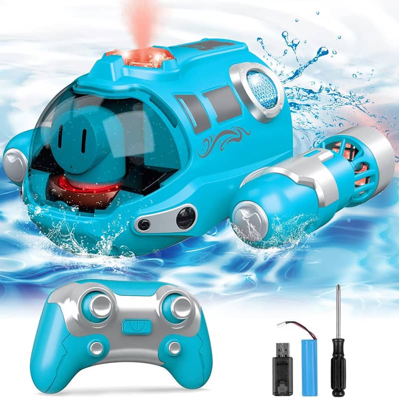 Toy For Kids RC Boat Water Toy with Lights & 2.4GHz Remote Control 1