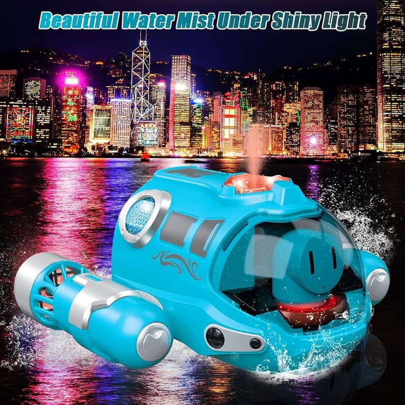 Toy For Kids RC Boat Water Toy with Lights & 2.4GHz Remote Control 7