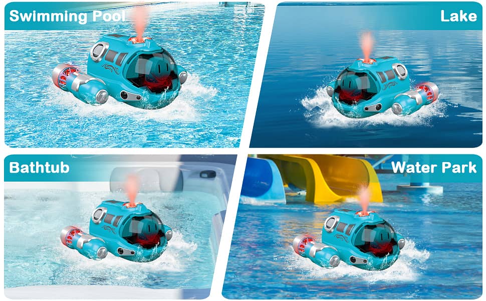 Toy For Kids Water Boat Toy with Colour Lights & 2.4GHz Remote Control 1