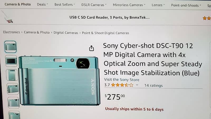 Sony cyber shot DSC,T90 12MP DIGITAL CAMERA 0