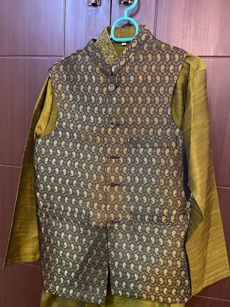 Mehndi Dress complete with waist coat (one time used) 1