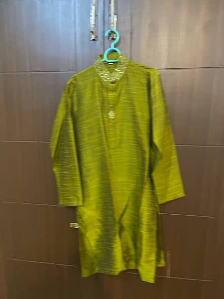 Mehndi Dress complete with waist coat (one time used) 2