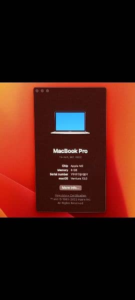 MacBook Pro M2 2022 MNEH3LL/A 8GB 256GB 13" Display 2