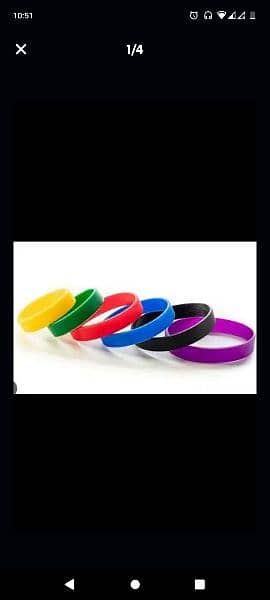 wrist band printing or non printing available 3