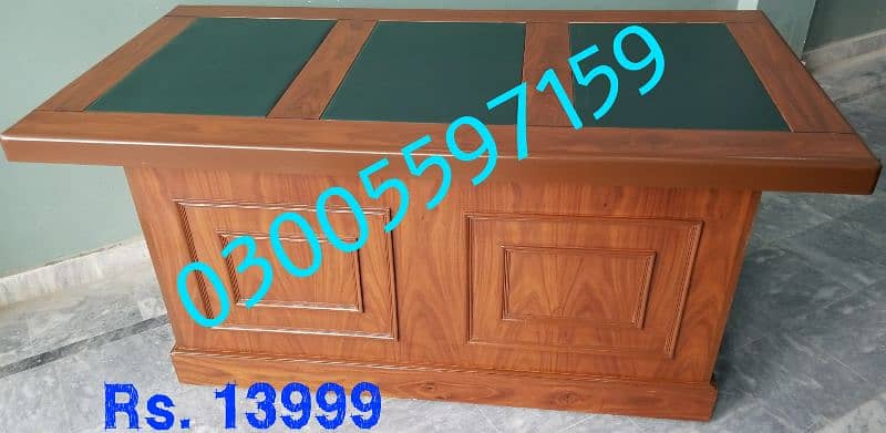 Office table top leather 4,5ft polish furniture sofa chair work study 1