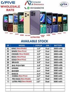 GFiVE Mobile Phones on Wholesale Price Box Pack with FREE Delivery 0