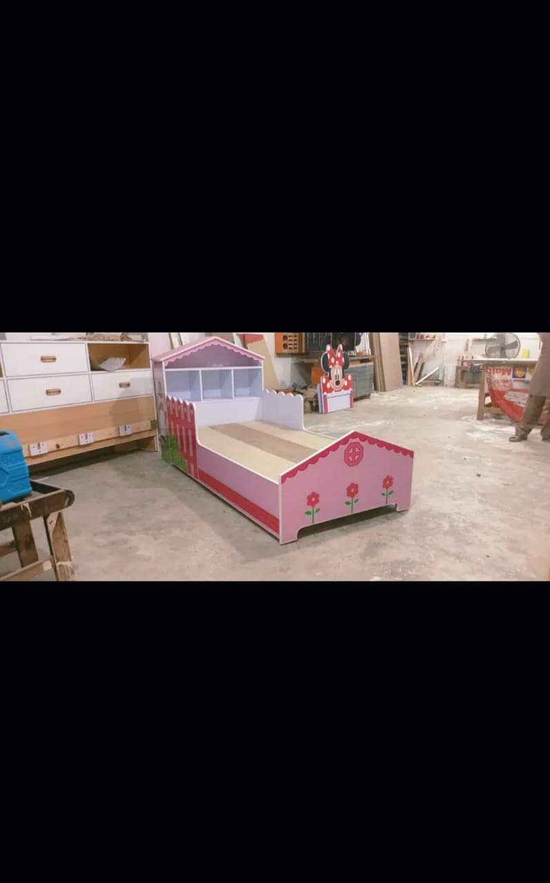 Kids bed | Single Kids Bed | Single Car Bed / kids wooden bed all size 11