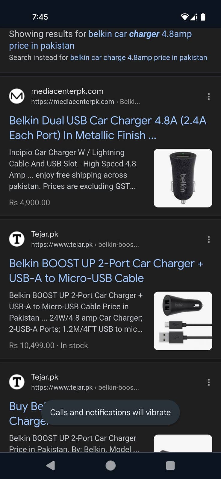Car Mobile Charger - Belkin 4.8Amp 2