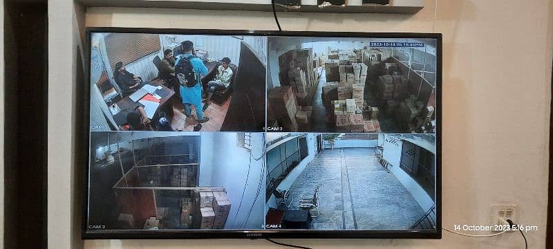 CCTV 4 cameras package and Dahua Hikvision DVR NVR POE IP Cameras 7