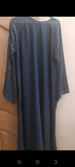 Abaya emb dark grey shade