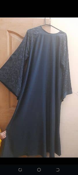 Abaya emb dark grey shade 2